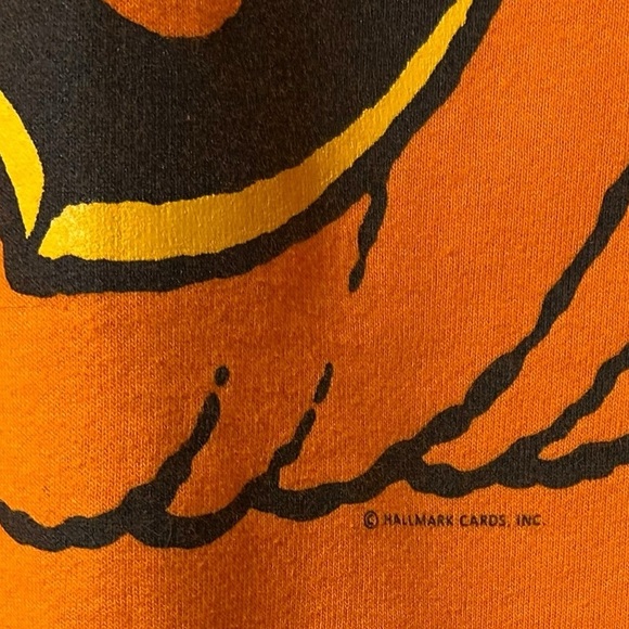 RARE Vintage 90s Hallmark Black Cat Pumpkin Halloween Sweatshirt USA XL - Picture 8 of 14